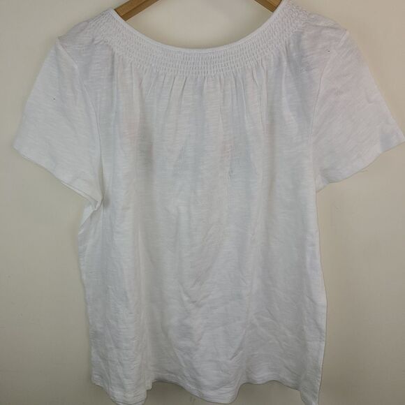 Hasting & Smith Embroidered Boho Elasticized Neck blouse - Picture 9 of 10